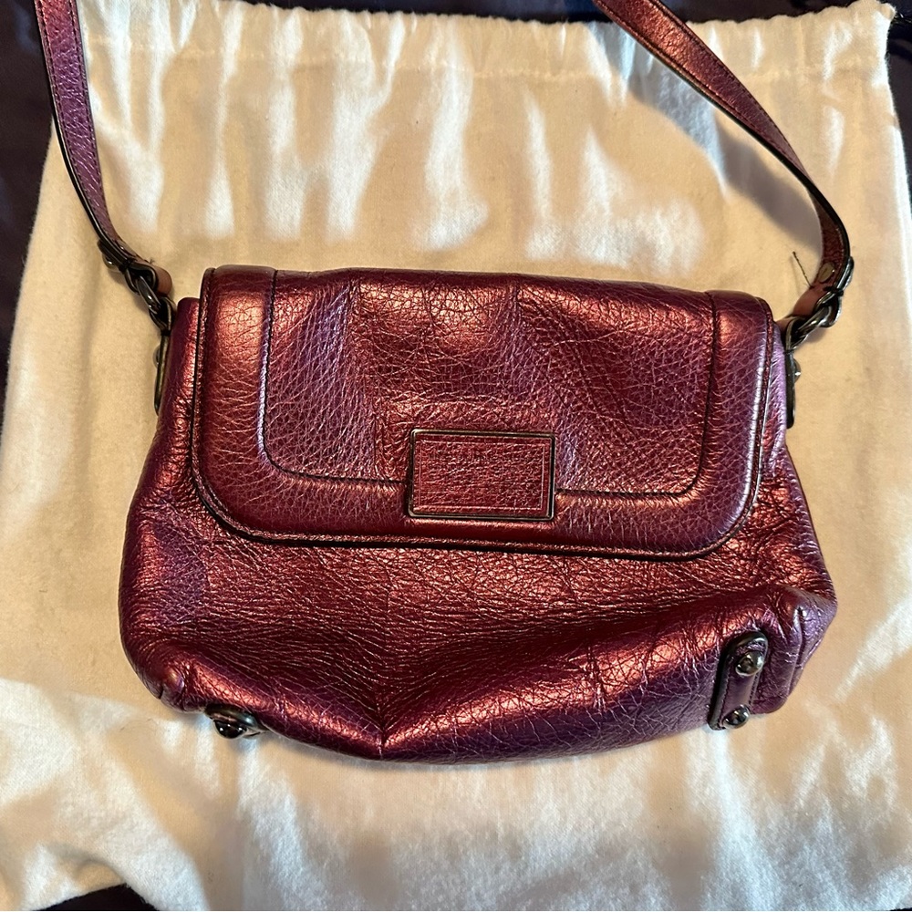 Marc Jacobs purse. GUC. Metallic purple crossbody purse.